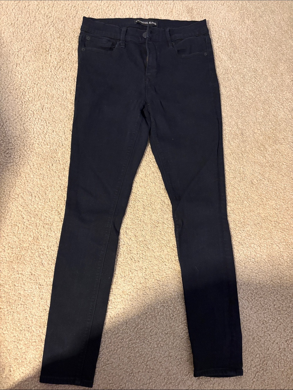 Express Women’s Black Mid Rise Skinny Jeans